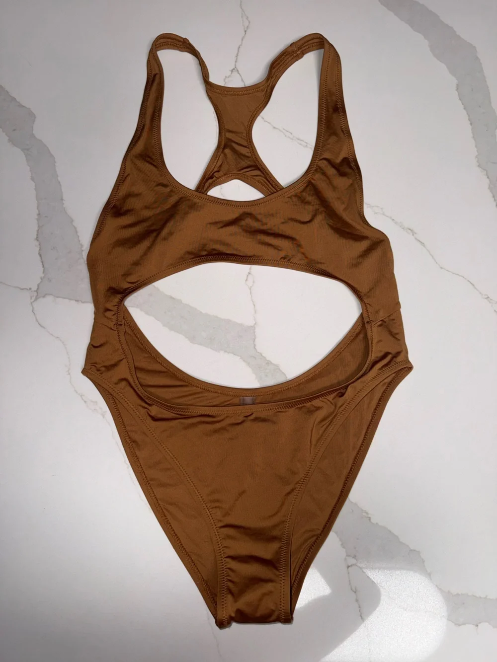 SKIMS One-Piece Cutout Swimsuit - Cocoa Brown